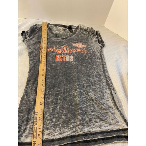 Harley Davidson t-shirt gray thin shirt rn#103819 - Picture 4 of 6